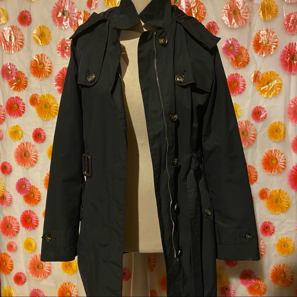 ✨3/$10✨ A New Day Women’s Black Winter Mini Trench Coat Sz S